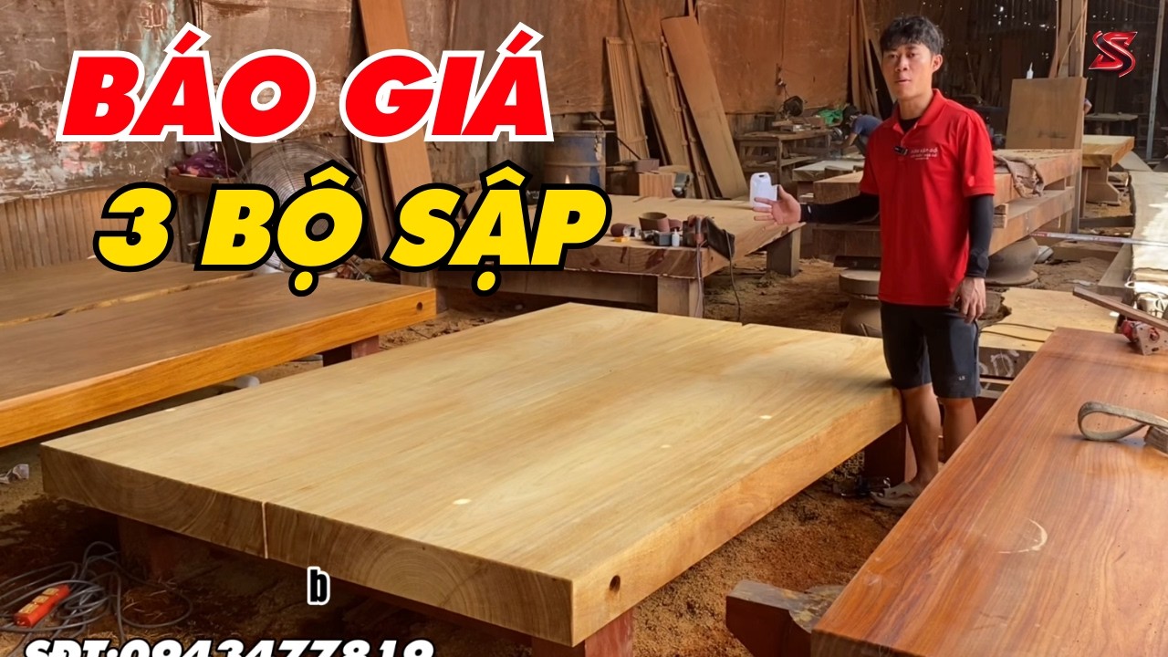 Review 3 Bộ Sập Lim Vàng: Bộ Đẹp Nhất Giá 49–53 Triệu Có Đáng Mua?| Sơn Sập Gỗ