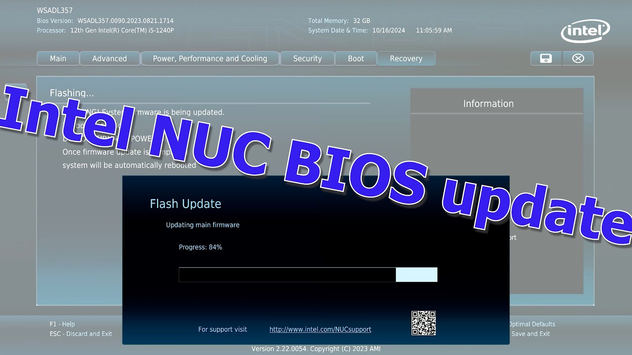 Intel NUC 12WSH Mini PC BIOS Update