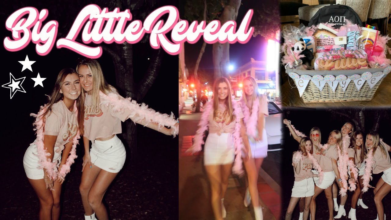 sorority BIG LITTLE reveal + baskets | AOII @ Cal poly slo