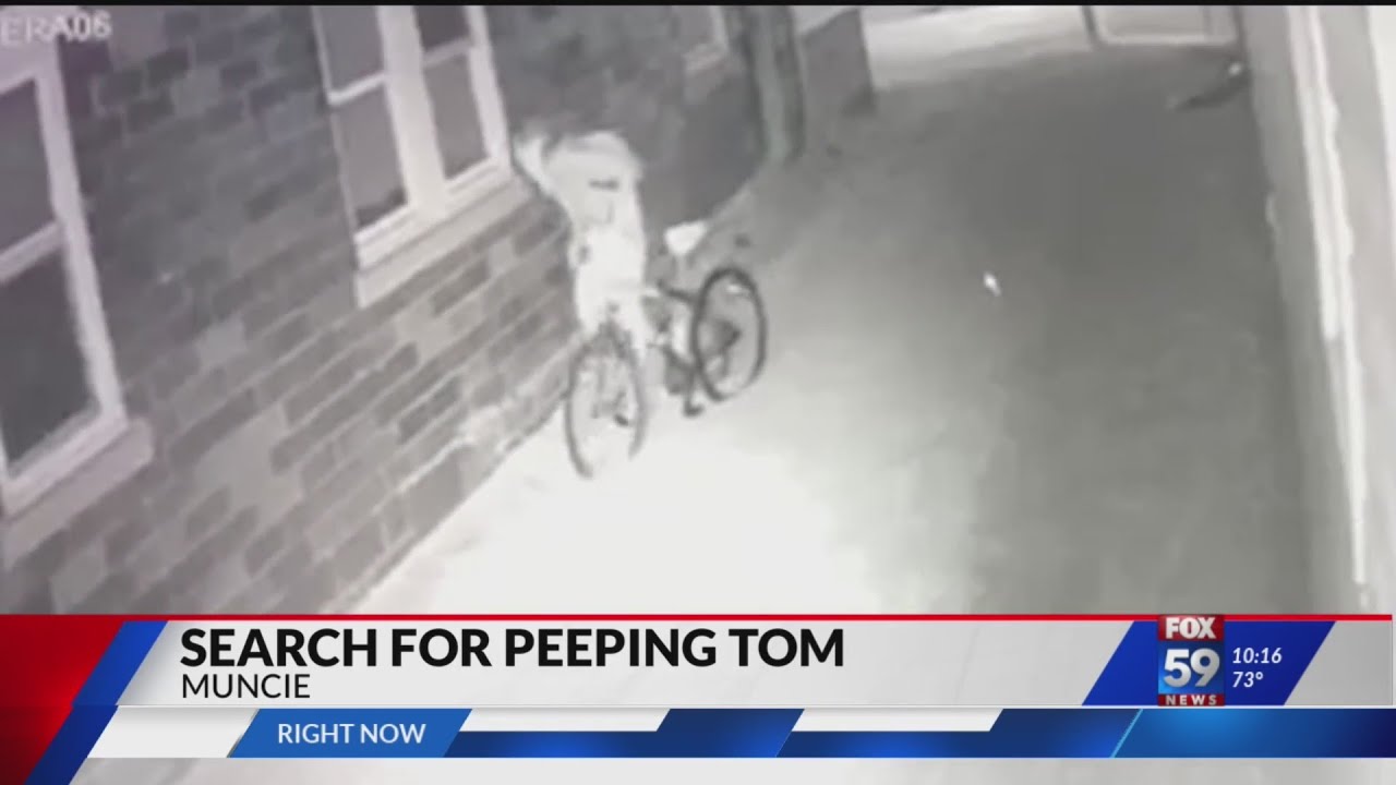 Police search for ‘peeping Tom’ caught on home surveillance in overnight hours looking in Muncie hom