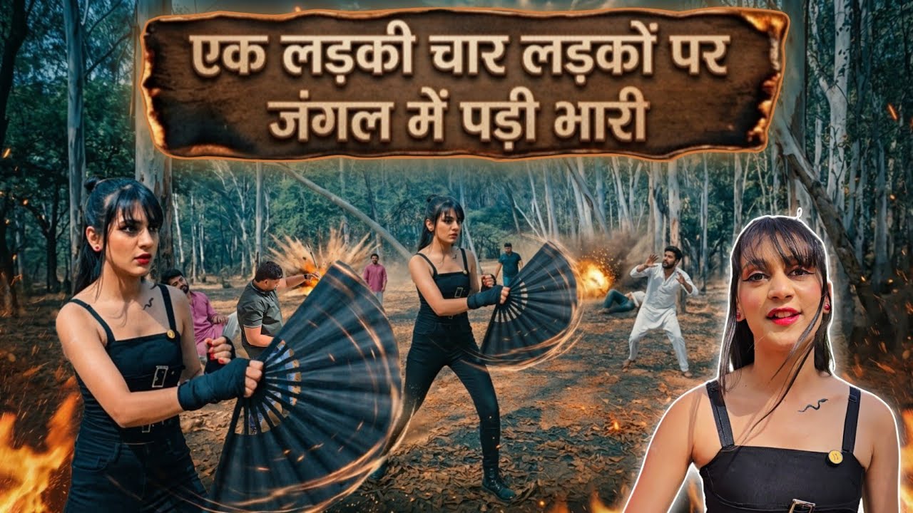 एक लड़की चार लड़कों पर जंगल में पड़ी भारी ...