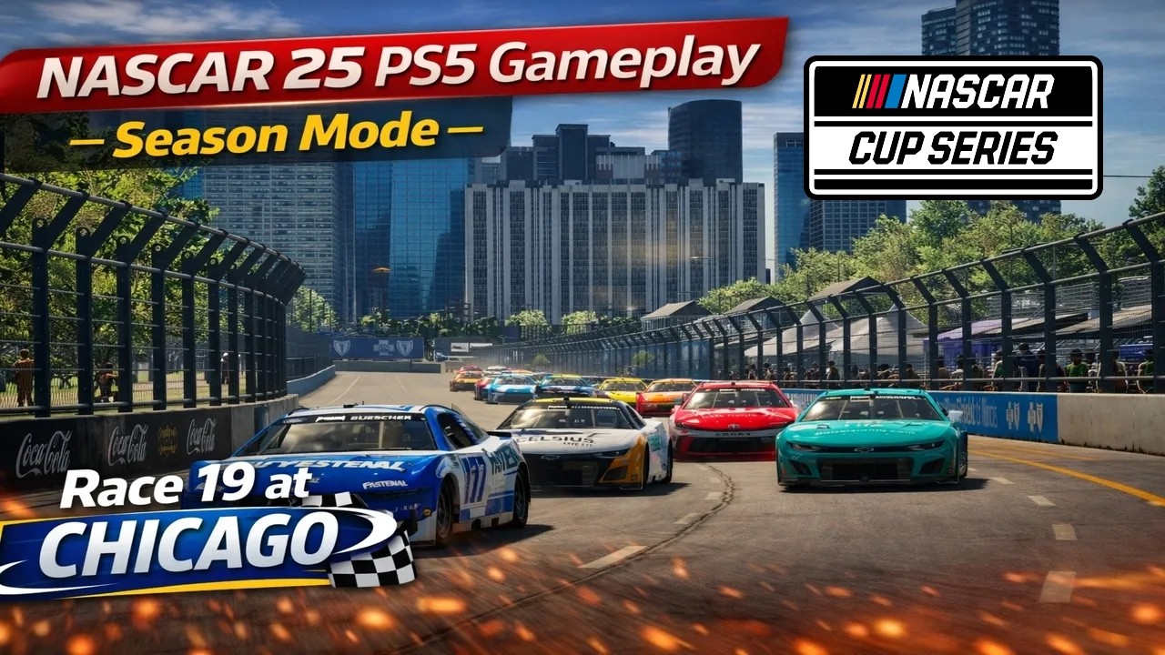 NASCAR 25 PS5 Gameplay – Season Mode | Race 19 at Chicago