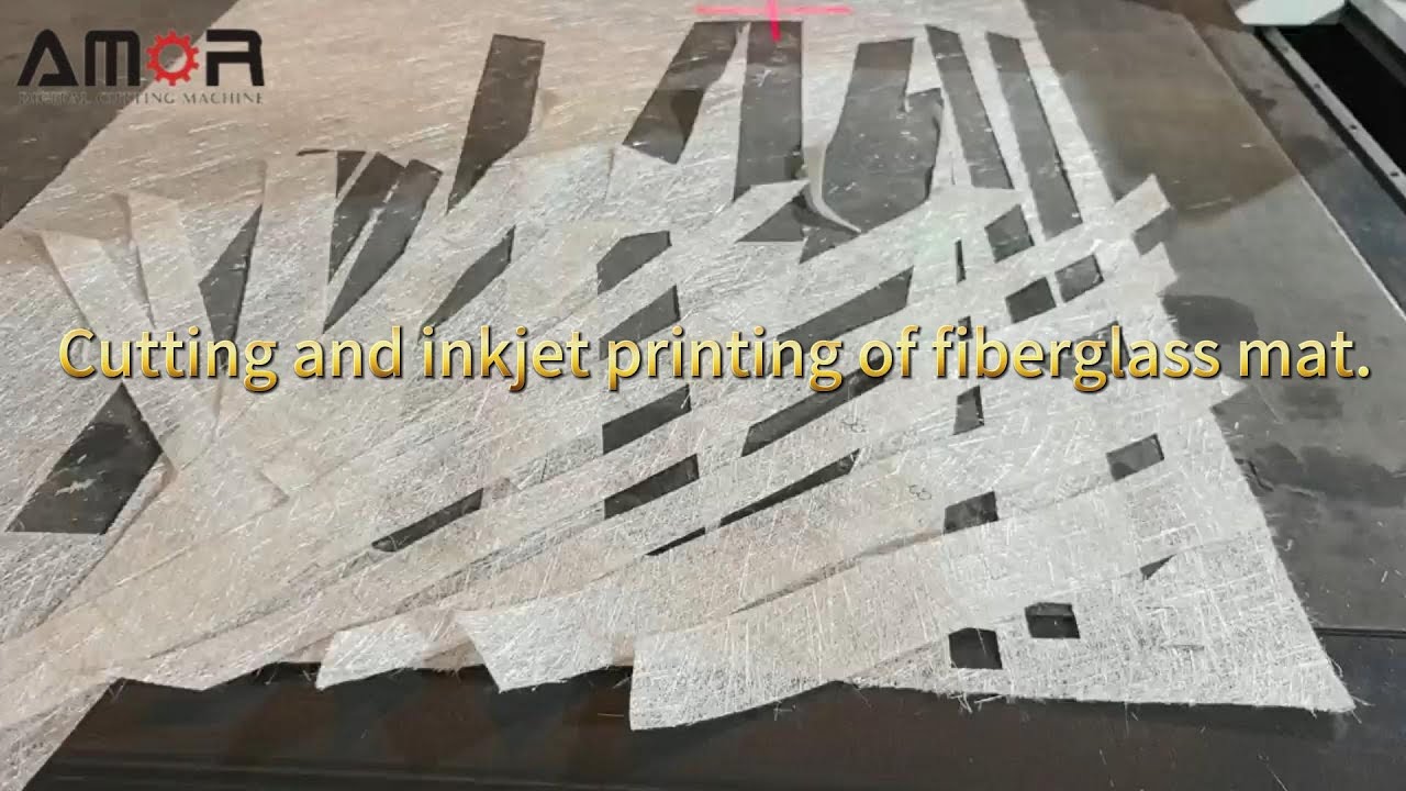 CNC Oscillating Knife Cutting Fiberglass Chopped Strand Mat for Composite Materials