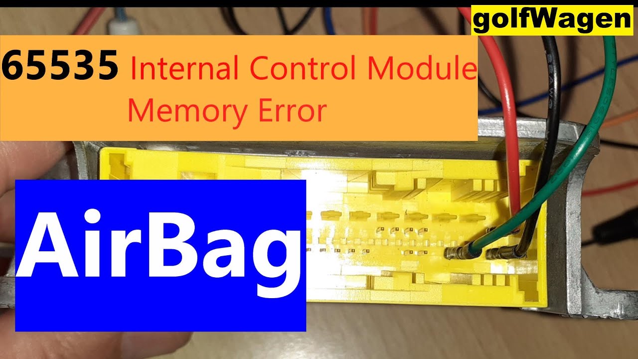 VW Airbag Light reset 65535 Internal Control Module Memory Error reset