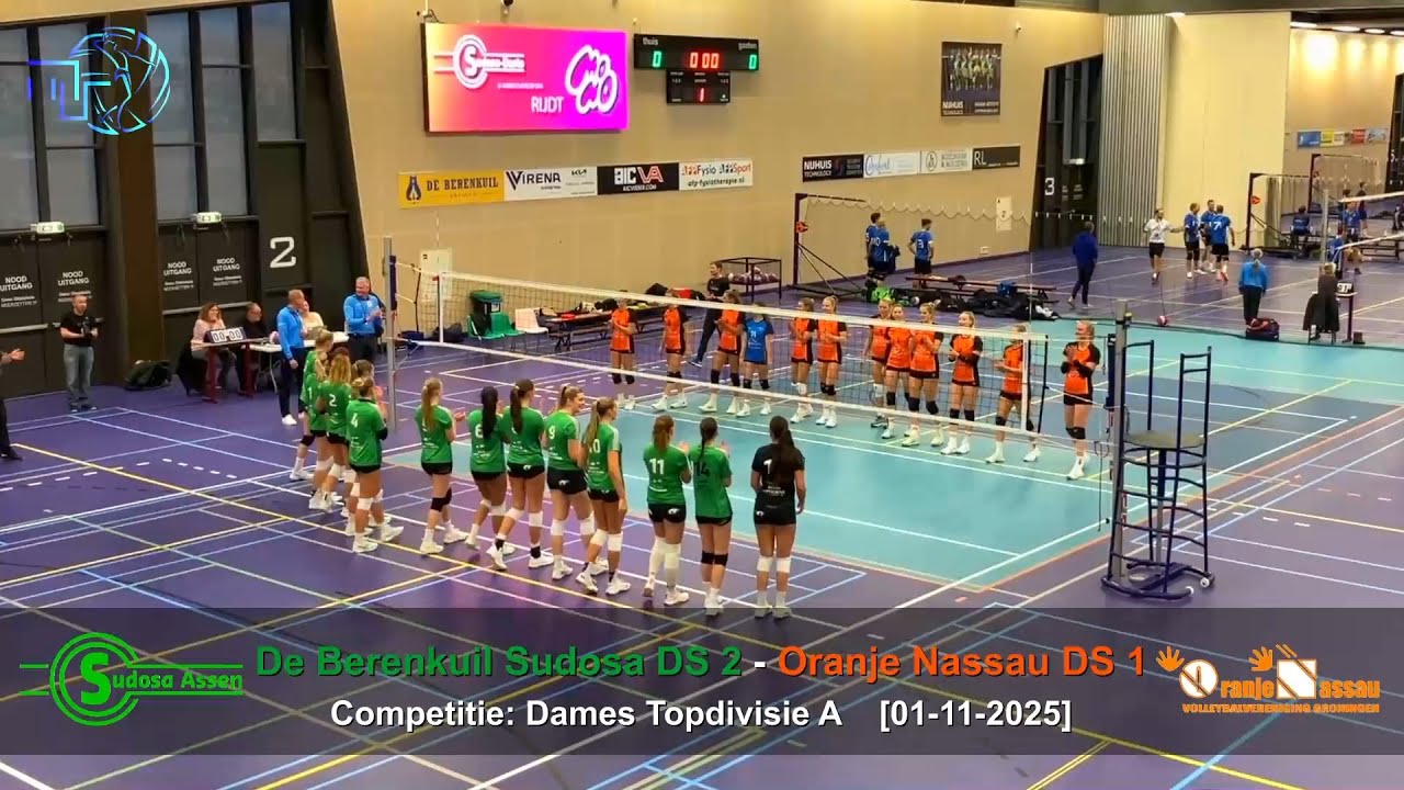 Volleybal Dames Topdivisie A: De Berenkuil Sudosa D2 - Oranje Nassau D1 [01-11-2025]