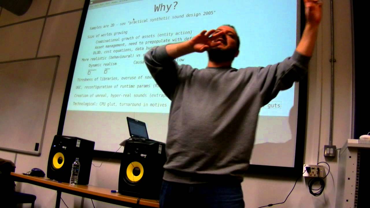 Andy Farnell designing sound procedural : computational audio lecture part 2