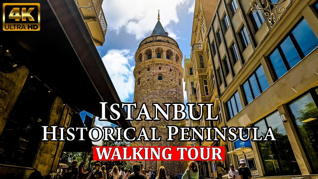 Istanbul Historical Peninsula Walking Tour | Silent 4K | (Turkiye)