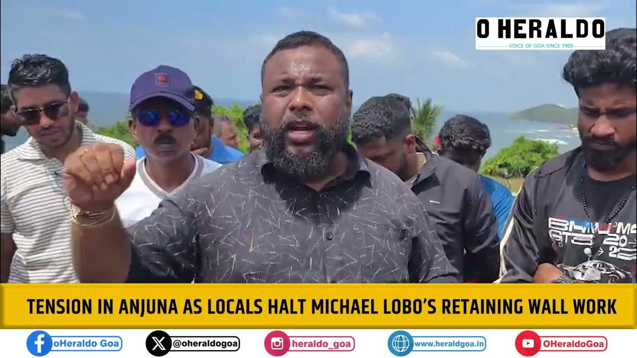 Напряжение в Анджуне: местные жители остановили работы Майкла Лобо по строительству подпорной стены