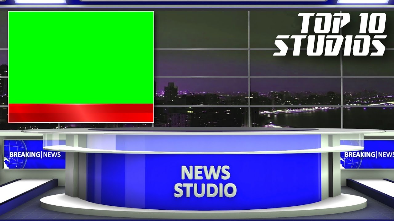 Top 10 Green Screen News Studio Backgrounds | Tutorial and Template