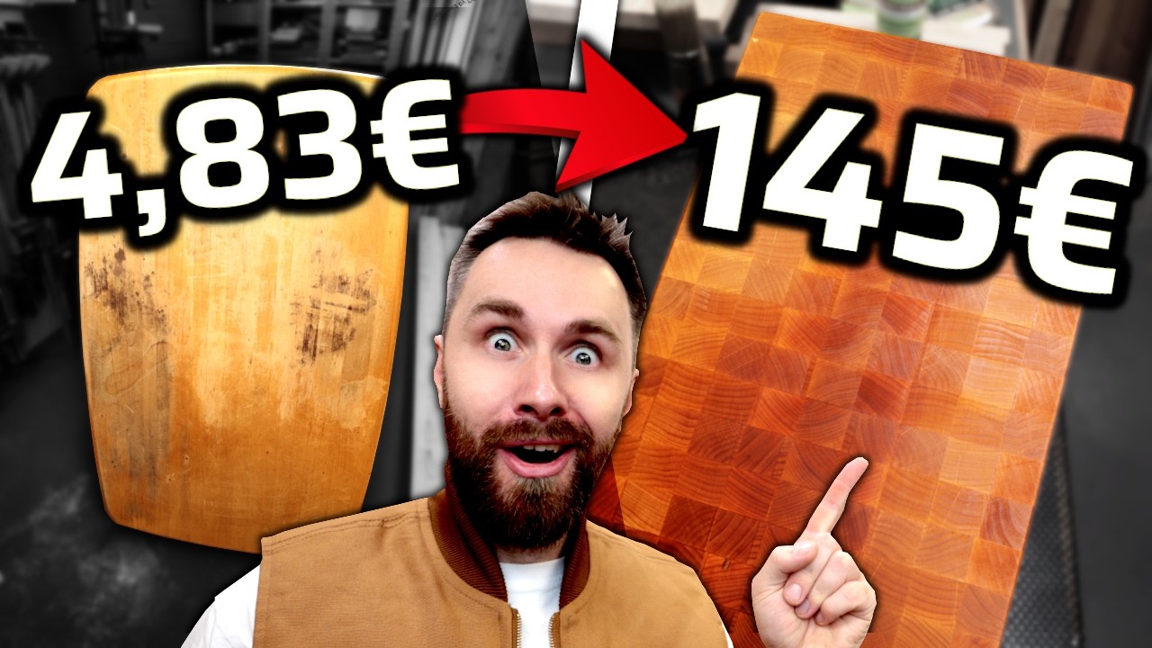 AUS DEM BAUMARKT? - MIT DIESEM TRICK Stirnholz Schneidebrett ganz einfach bauen | #WickisWelt #DIY