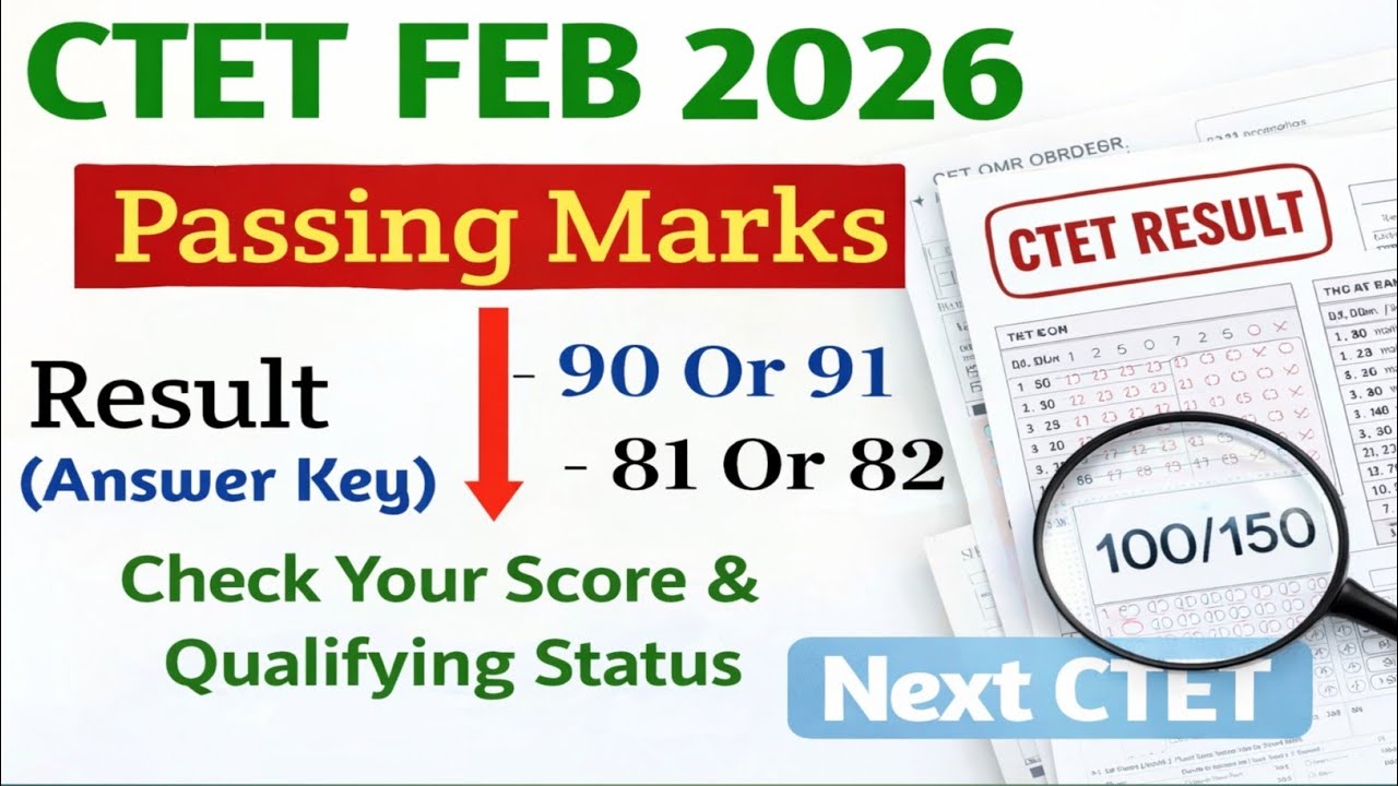 CTET Result 2026 | CTET Passing Marks 2026 | CTET Result/Answer key 2026 | CTET 2026 Result |#ctet