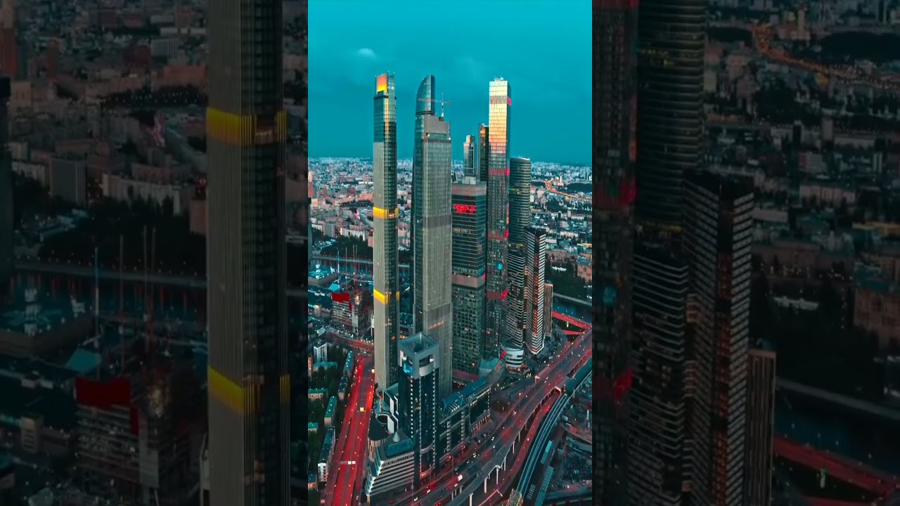 Moscow, Russia by Drone - 4K Video Ultra HD [HDR] 
