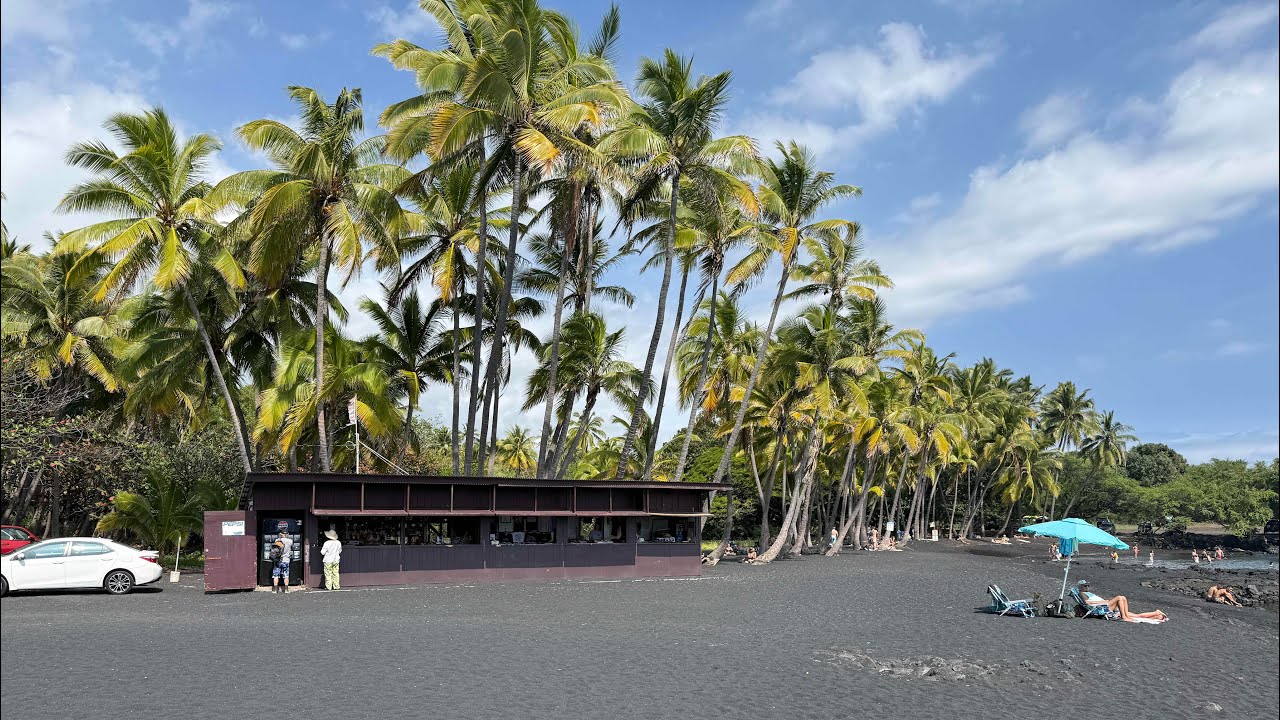 Punalu’u Black Sand Beach and visiting Kailua-Kona Hawaii