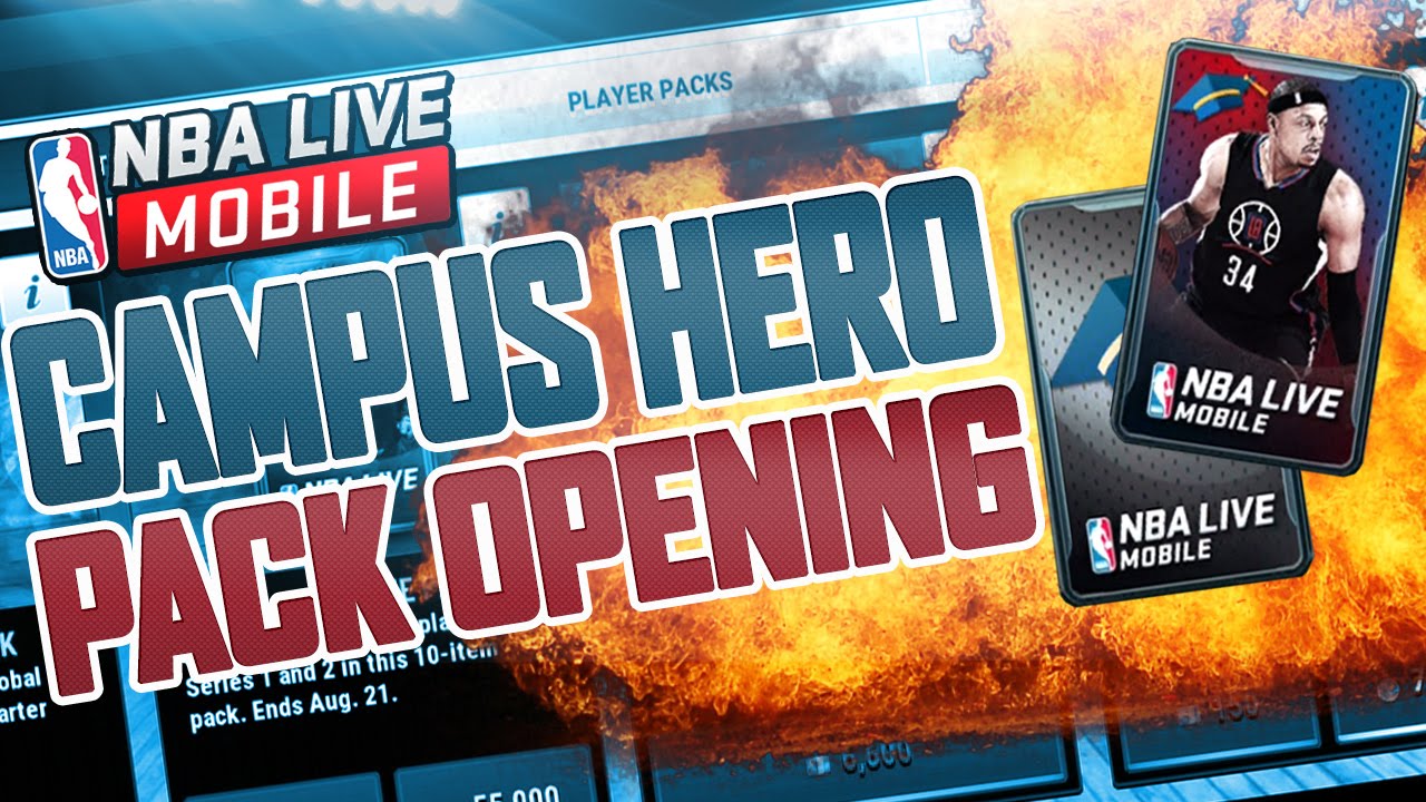 CAMPUS HERO PACK OPENING! NEW CARDS ADDED! | NBA LIVE MOBILE