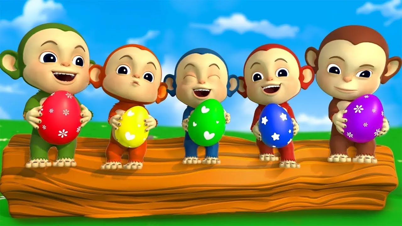 Five Little Monkeys Jumping on the Bed | Royal Nursery Rhymes & Kids Songs