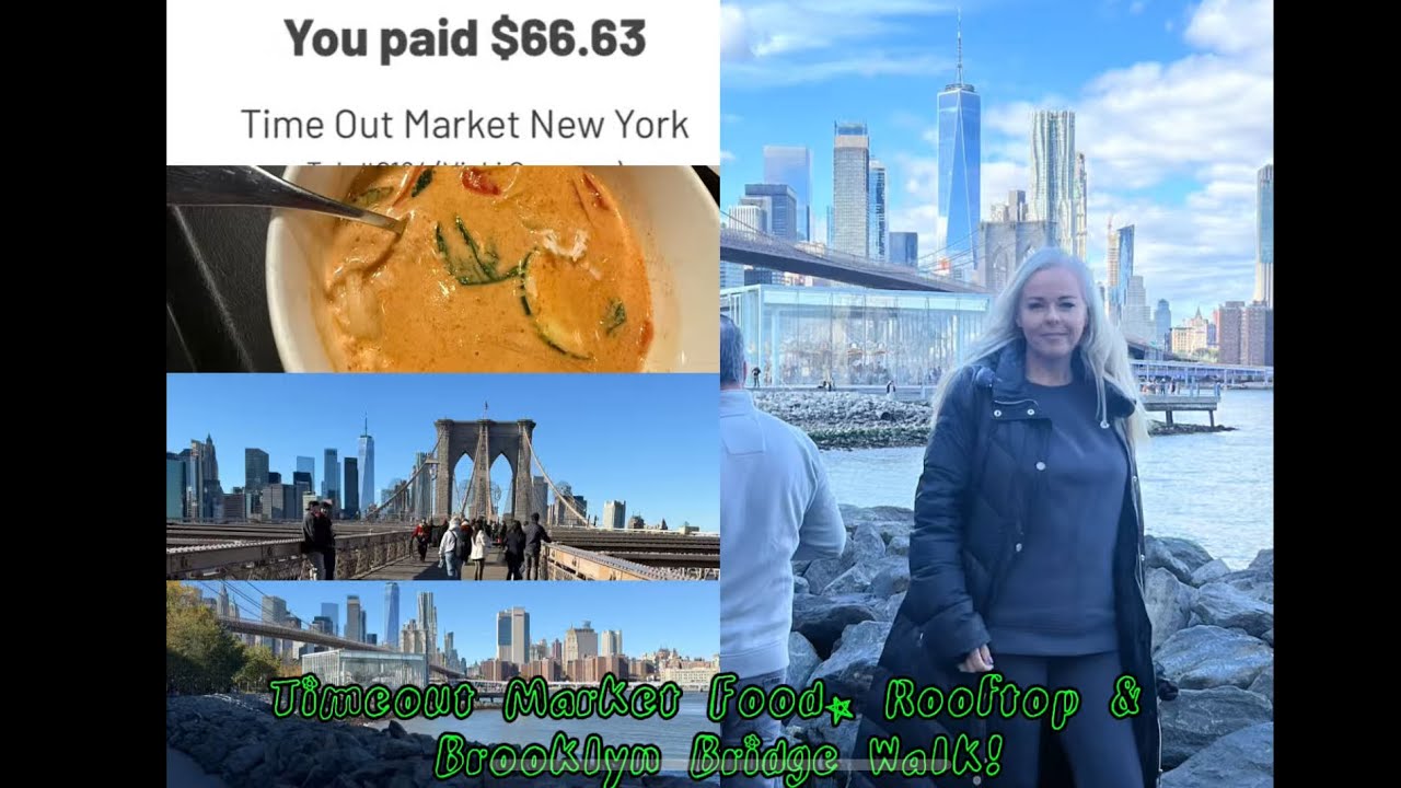 Видеоблог о Нью-Йорке! Еда на рынке Timeout Market, терраса на крыше и Бруклинский мост!