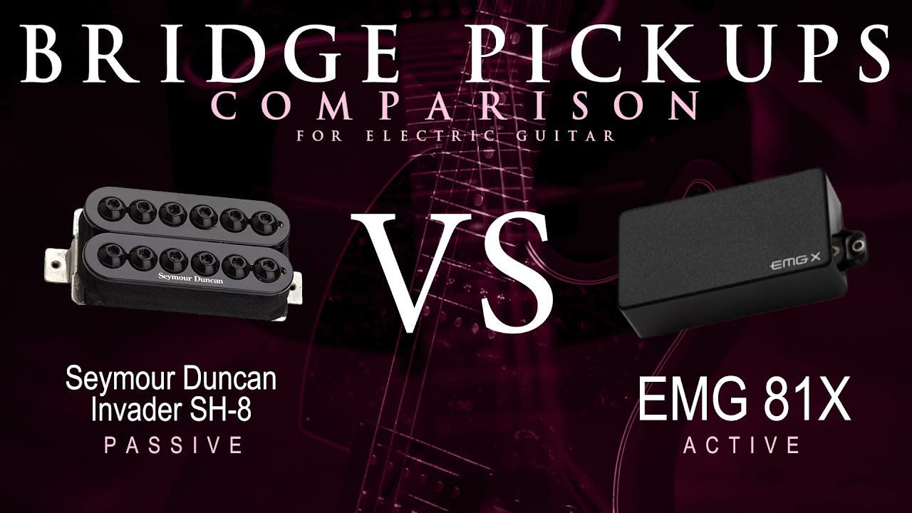 Seymour Duncan INVADER SH-8 vs EMG 81X - Bridge Guitar Pickup Comparison Tone Demo