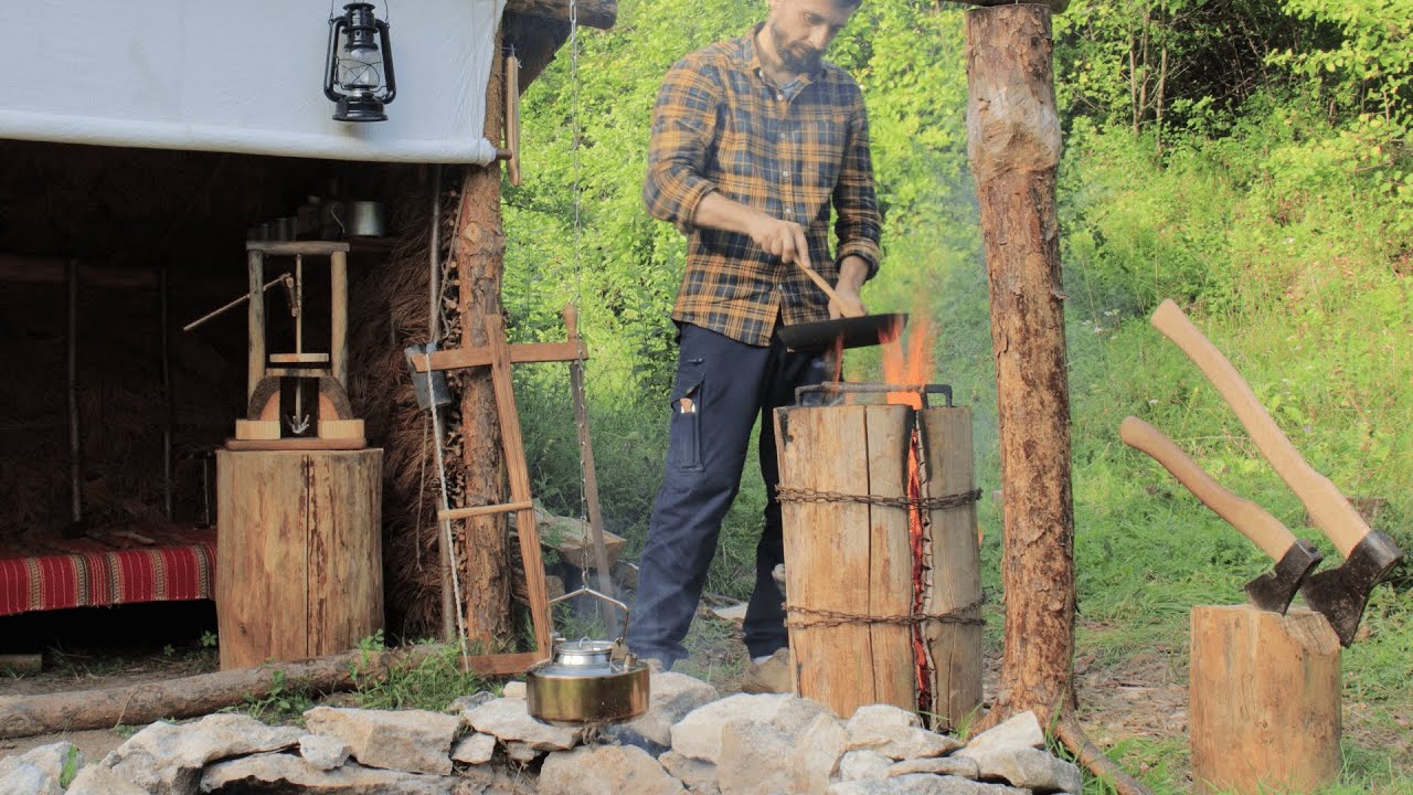 DIY Hand Mixer from WOOD | Cooking WILD mushrooms | Relaxing craft