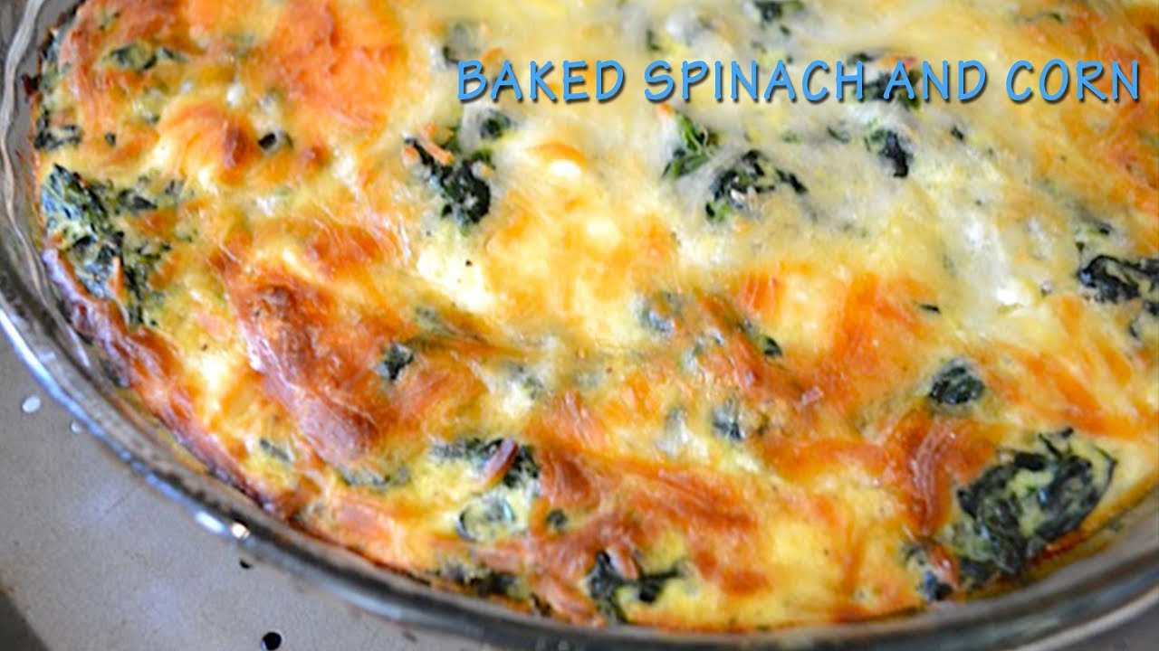 Baked Spinach and Corn | Easy make | EASY COOKBOOK