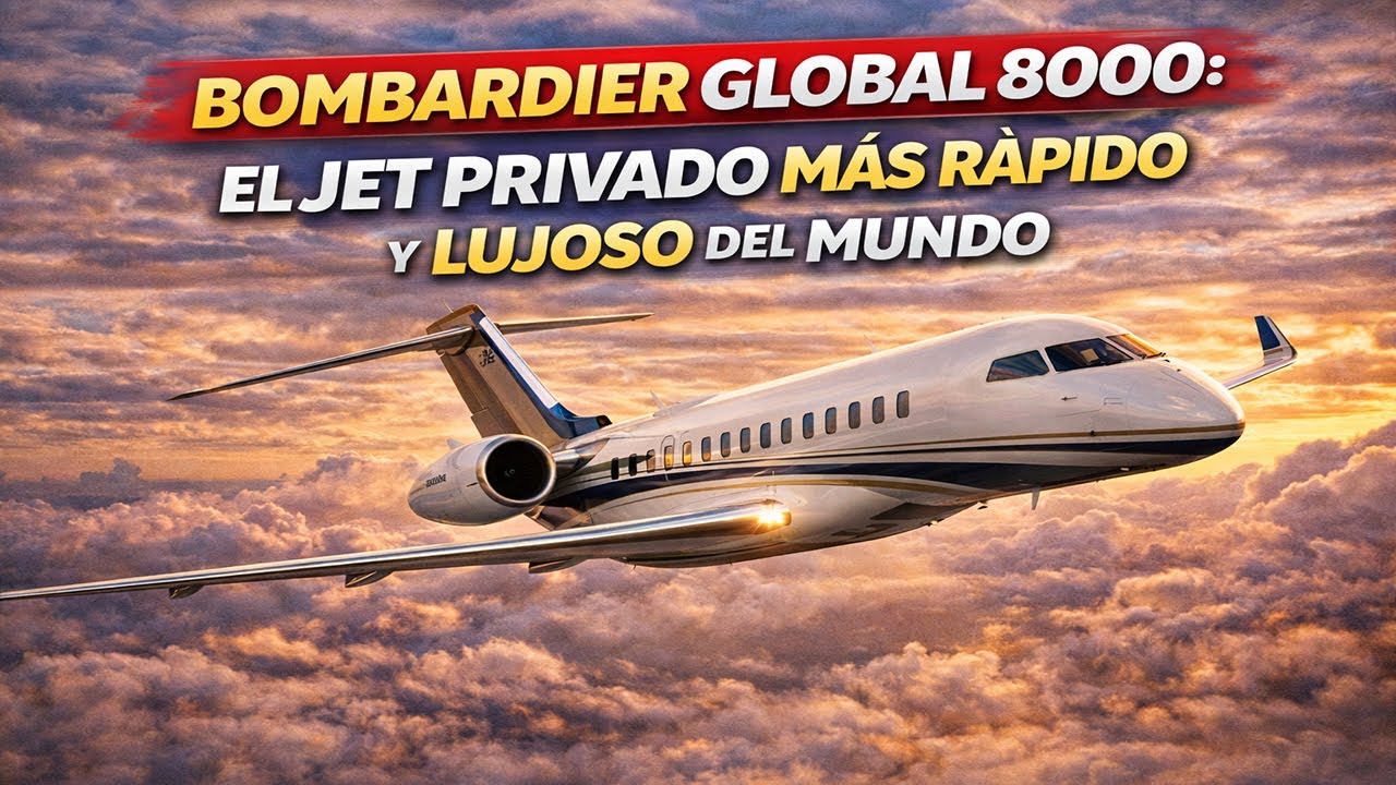 Bombardier Global 8000: El Jet Privado M&aacute;s R&aacute;pido y Lujoso del Mundo