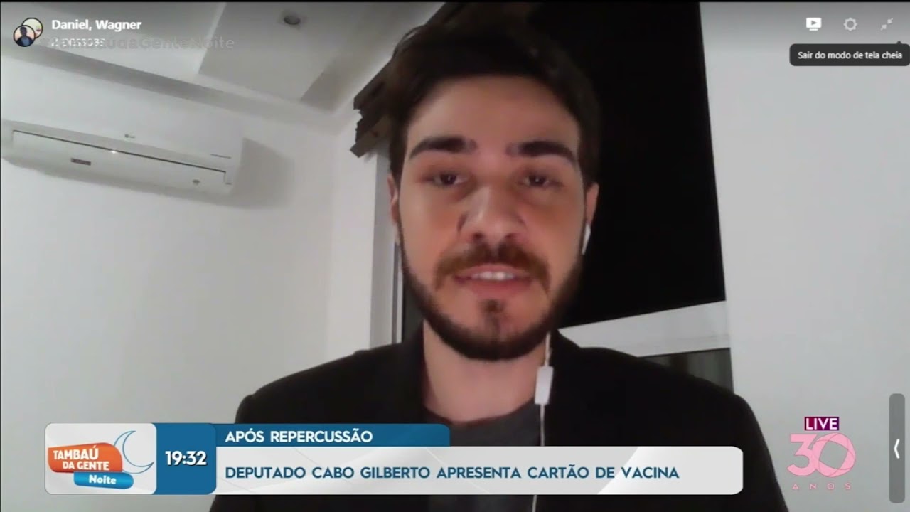 Ap&oacute;s repercuss&atilde;o, deputado Cabo Gilberto apresenta cart&atilde;o de vacina