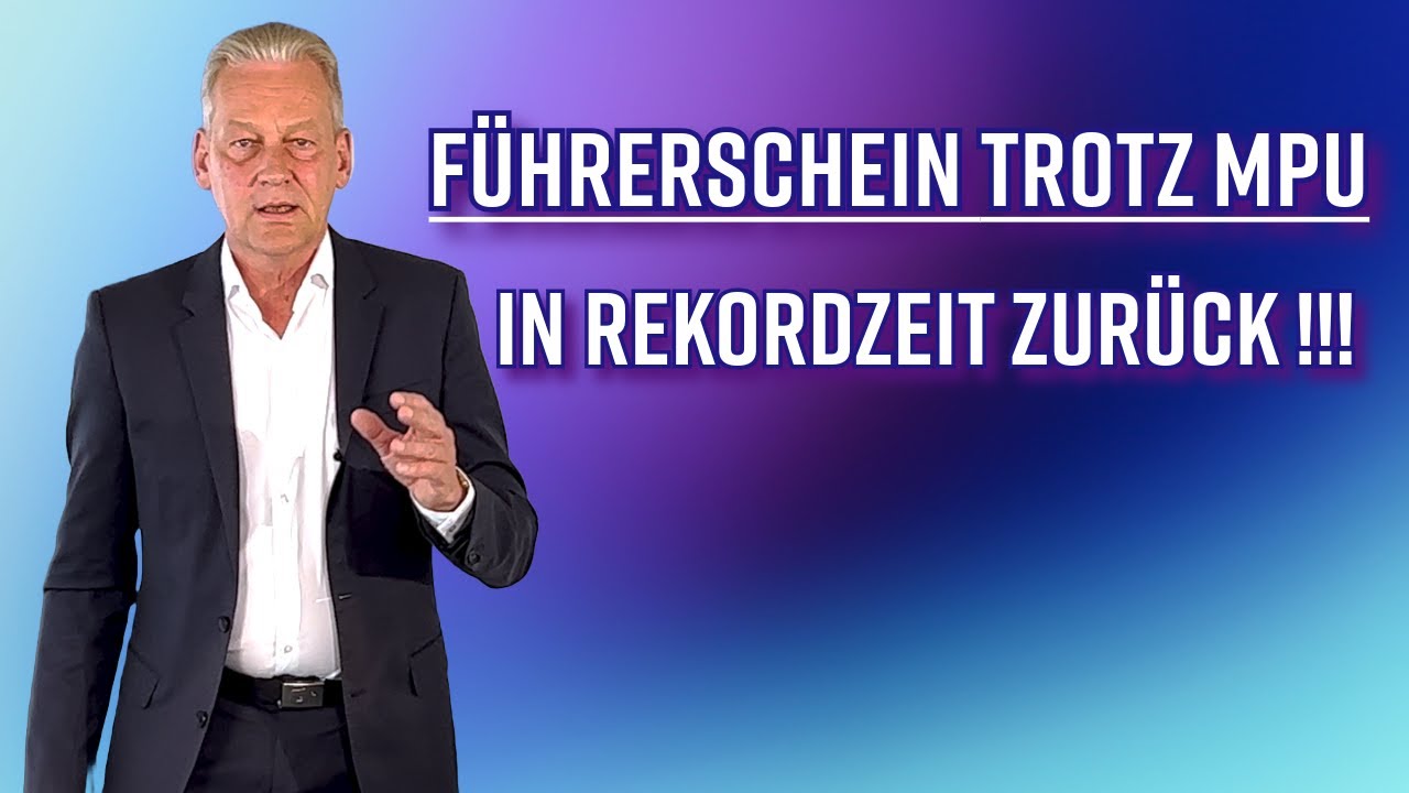 Mache genau diese Schritte und du wirst deinen Führerschein trotz MPU in Rekordzeit zurück bekommen.