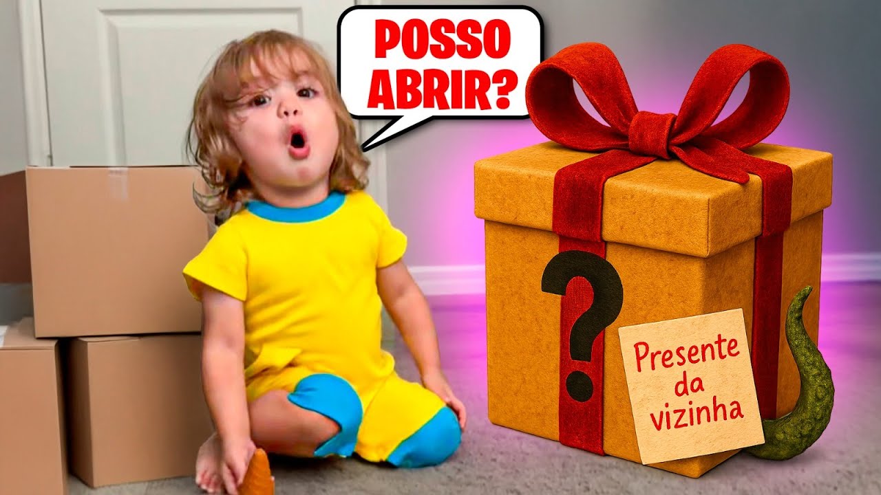 VAMOS EMBORA e a VIZINHA MANDOU um PRESENTE MISTERIOSO! Pai Também Vloga