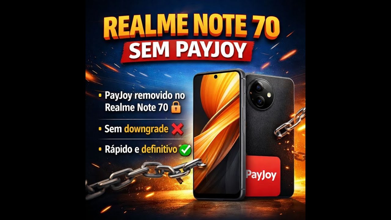 MÉTODO PAYJOY SEM DOWNGRADE REALME NOTE 70.  C71. NOTE 70T. NOTE 70S