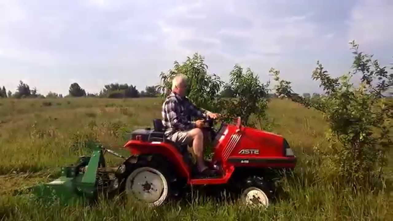 Kosiarka bijakowa EFG -105 koszenie pola traktorkiem KUBOTA Aste A155. www.akant-ogrody.pl