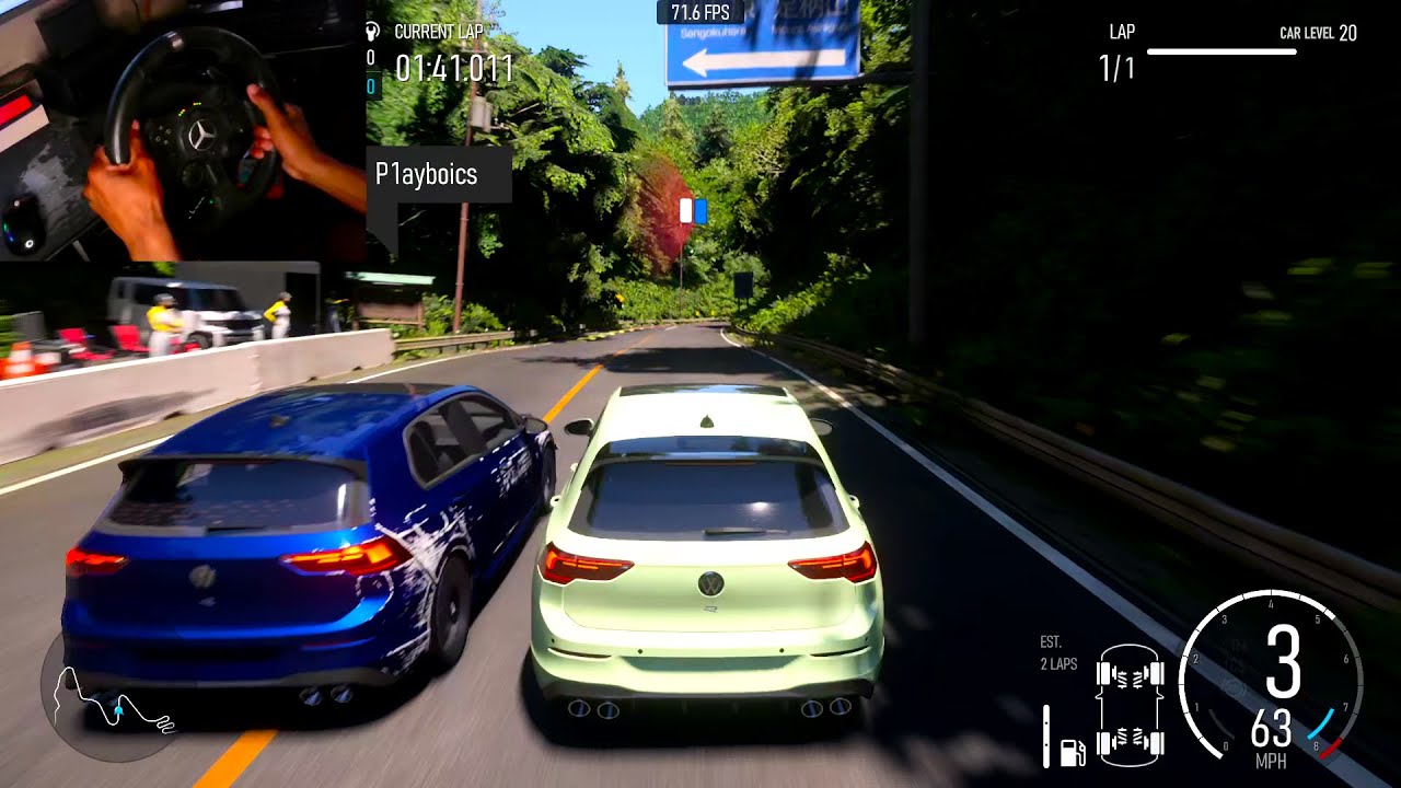 VW GOLF R vs VW Golf R IN fuji Mountain Track Forza Motorsport [ Logitech g29}