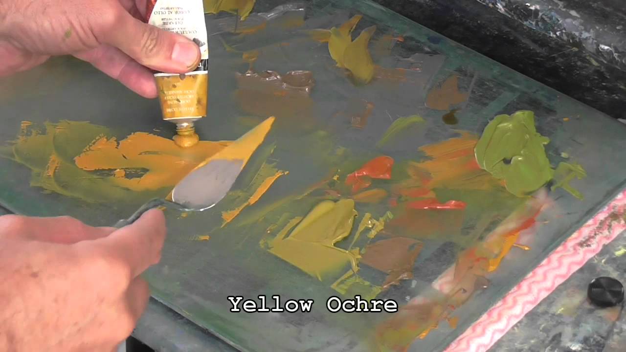 Kiwi Andy Oil Color Mixing Tutorial. Green highlights in landscape paintings