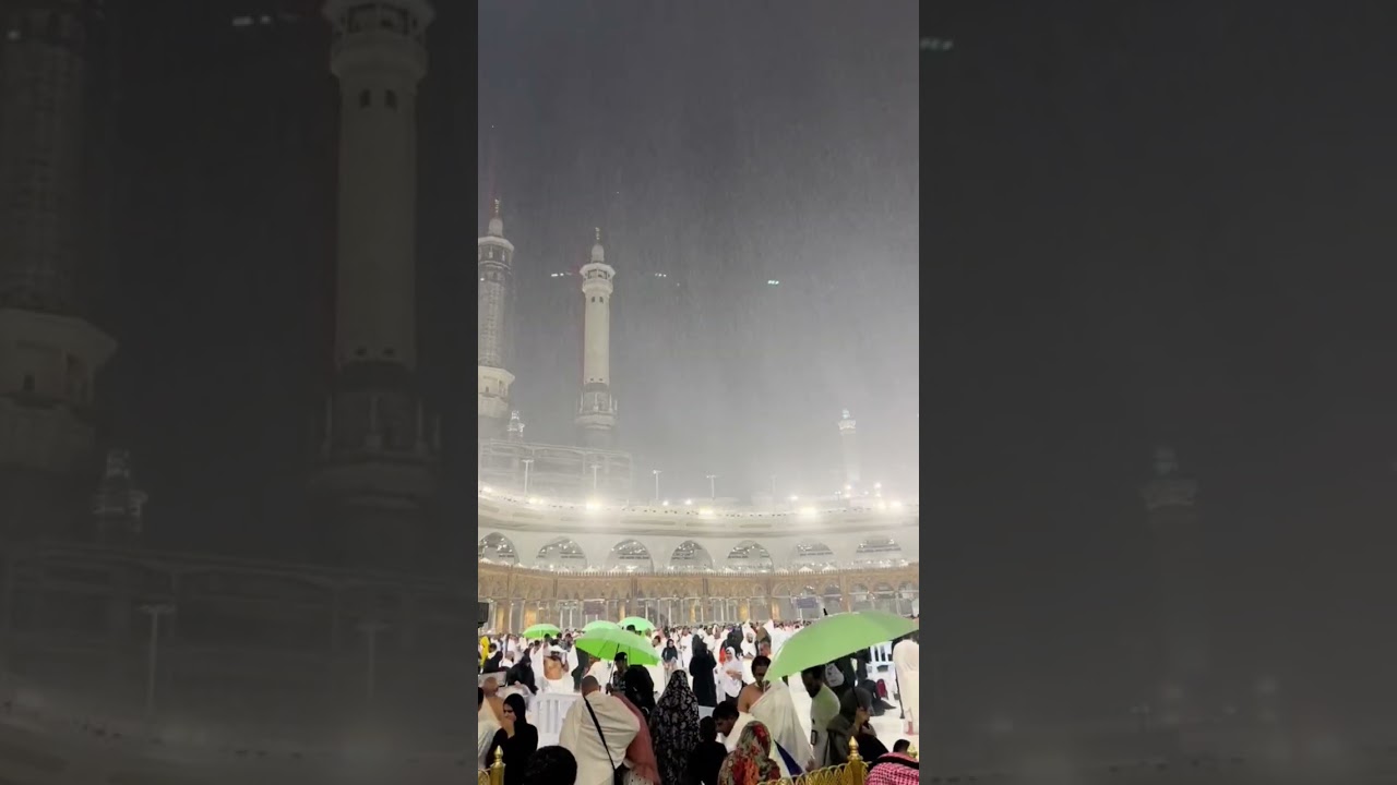 Makkah tuday Hajj rain #saudiaarbia #mekkah MakkahLive Madinalive Umra #shortvideo 2023