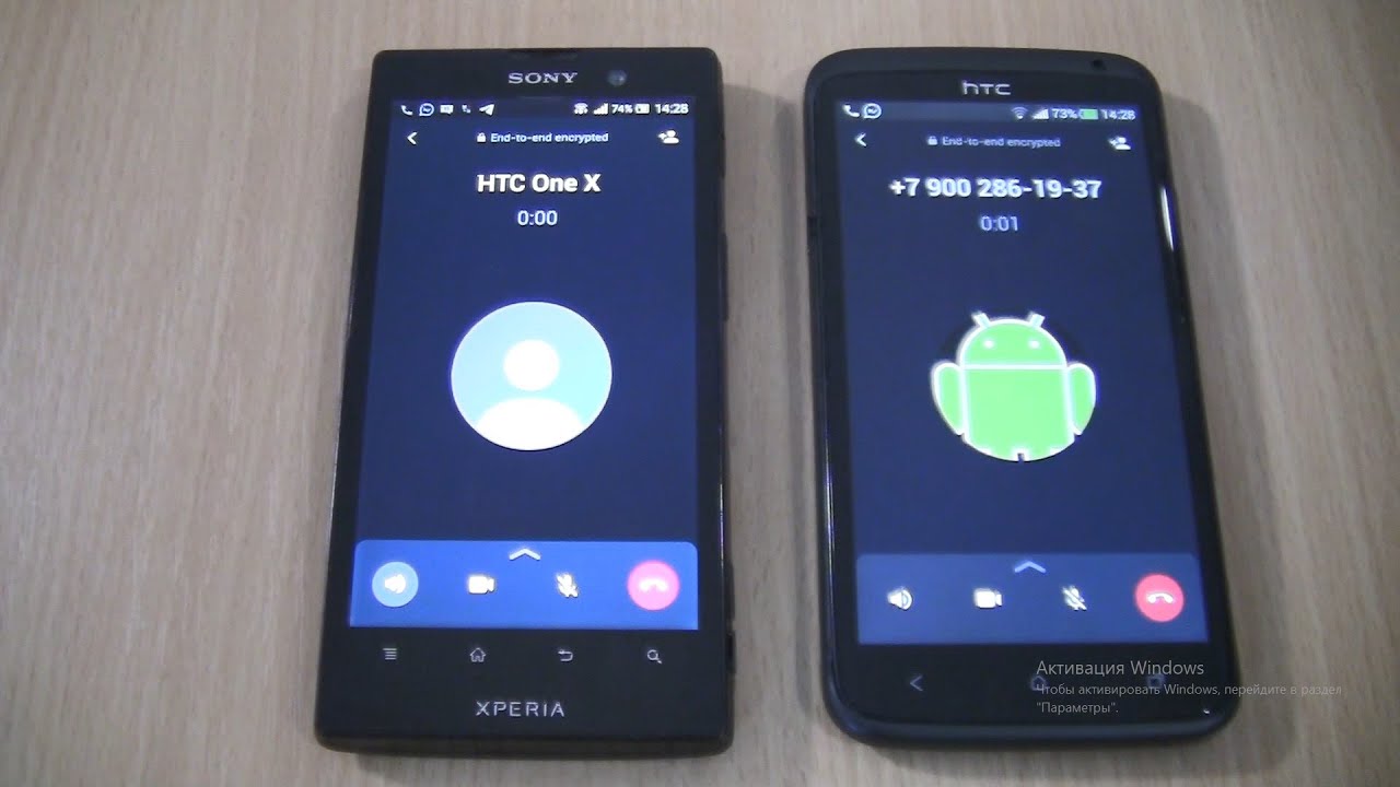 WhatsApp Incoming & Outgoing call at the Same Time Sony Xperia ion + HTC ONE X