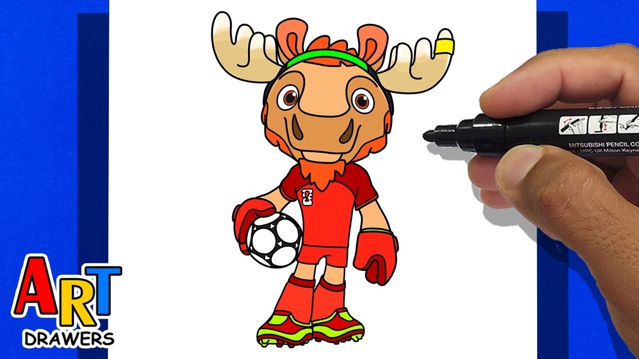 How to DRAW Mascot FIFA World Cup 2026 - Maple CANAD&Aacute;