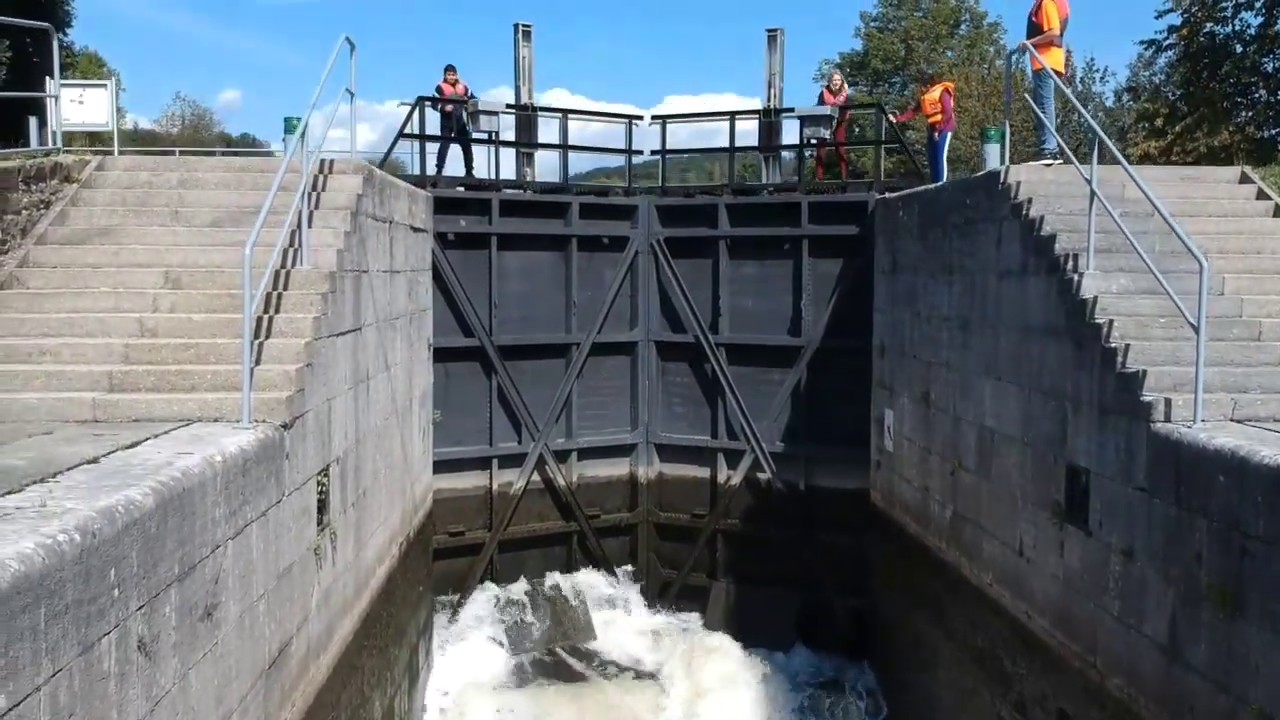 Lahn Paddeltour Schleuse Fürfurt