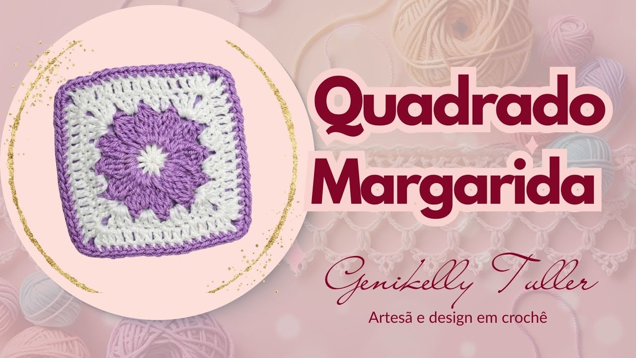 🌼 Square Margarida em Crochê | Passo a Passo Fácil até para Iniciantes