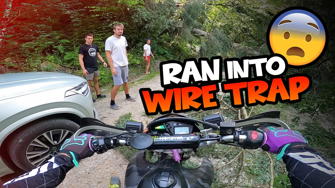 POV Dirt Bike Adventure Ride #2 | Hidden Cable Trap Across the Road - Angry People?!