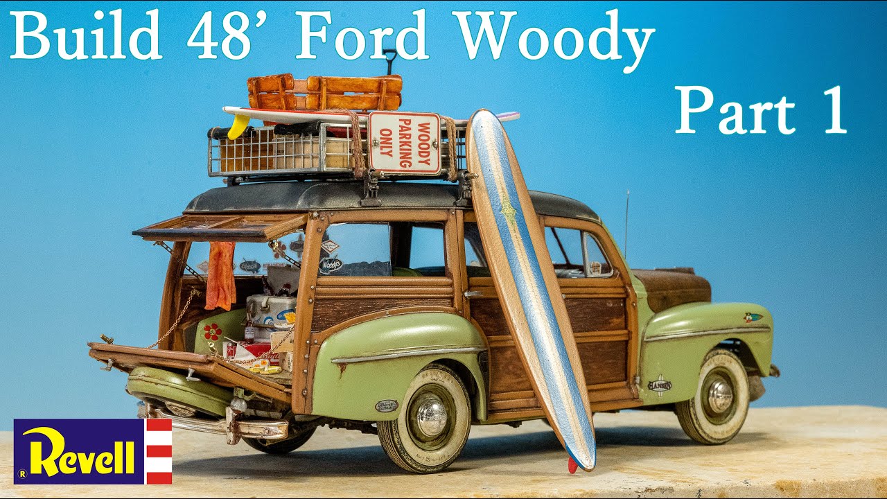 Build The Revell 48’ Ford Woody Part 1 フォード ウッディー（車の模型）を作る その1