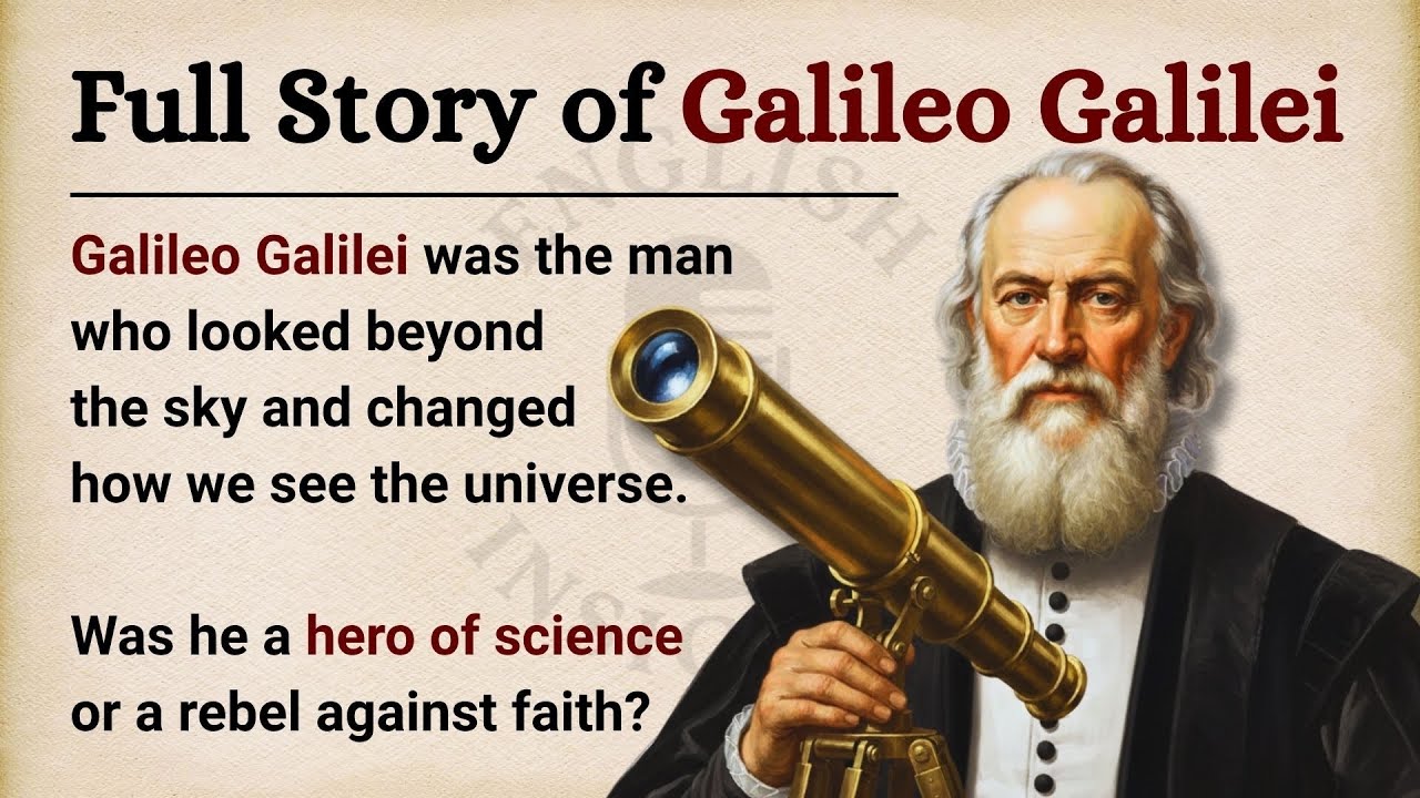 The Full Story of Galileo Galilei || Learn English Through Biography Level 3 || Graded Reader