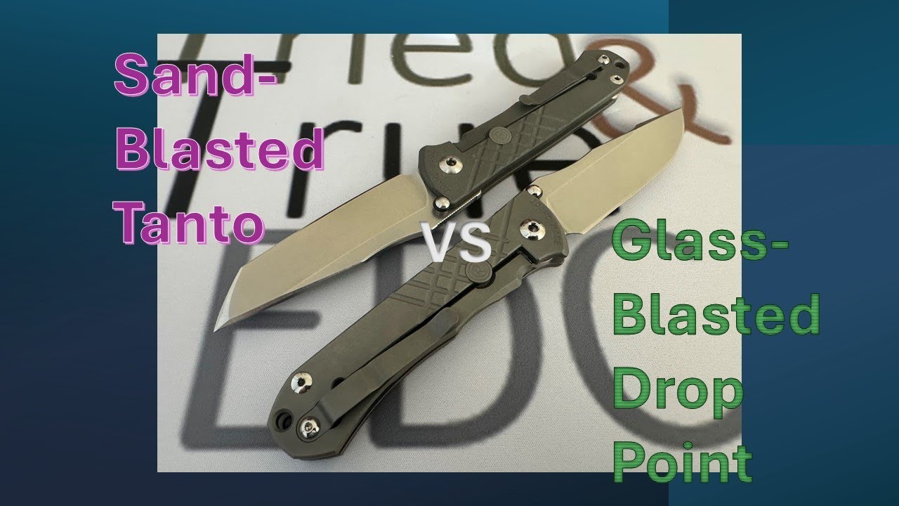 Chris Reeve Umnumzaan: Sandblasted Tanto vs Glassblasted Drop Point | Which one would you choose?