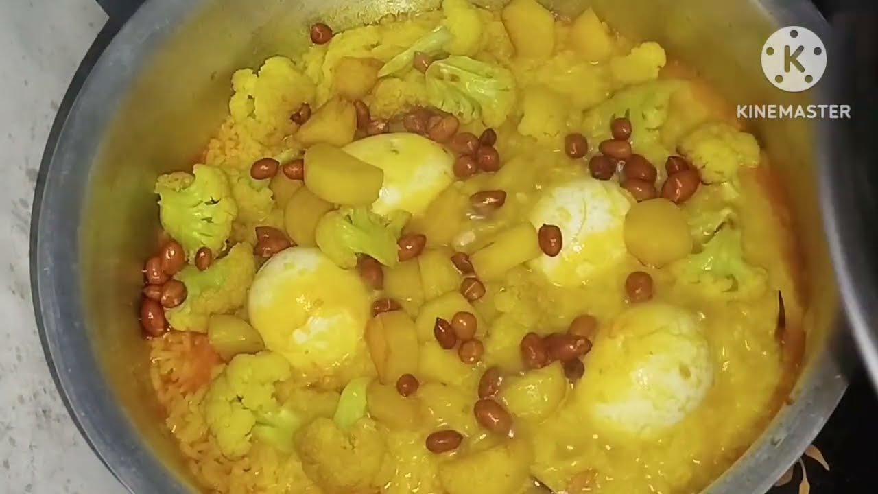 একদম ভিন্ন স্বাদের একটি পোলাও এর রেসিপি!ডিম ফুলকপি মটরশুঁটির পোলাও/Pulao Recipe