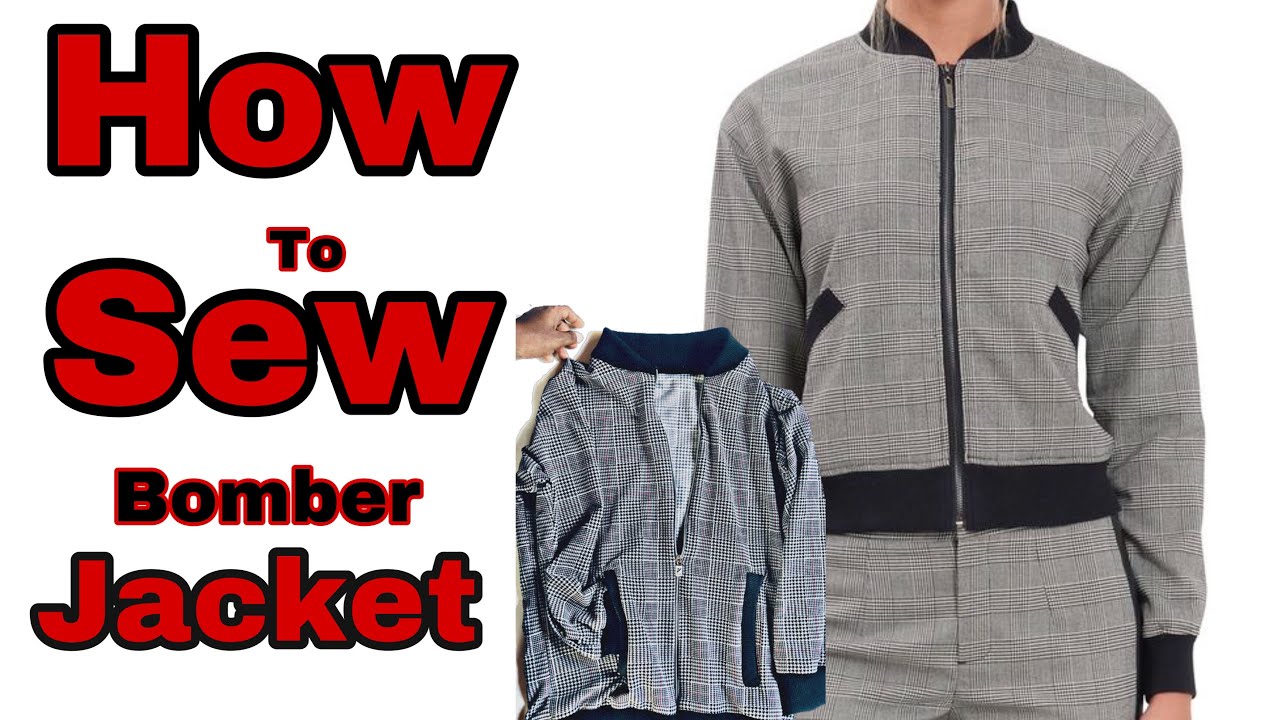 How to sew bomber jacket without lining.