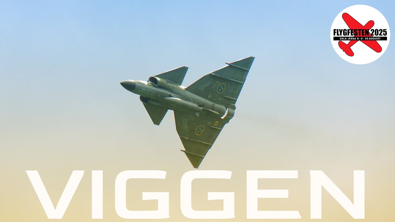 SAAB SK 37E "Viggen" Saturday at Flygfesten 2025! Awesome sound!