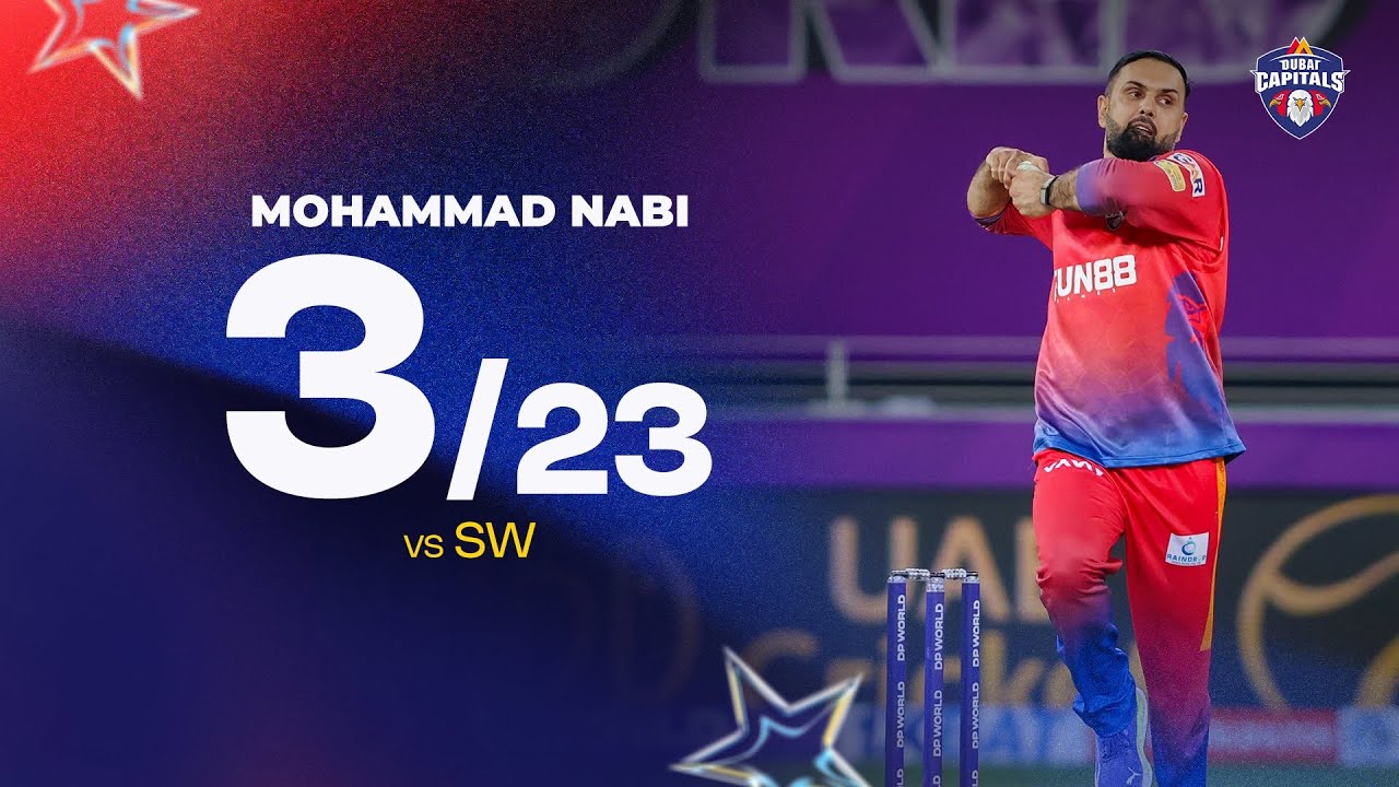 President Mohammad Nabi with a MATCH WINNING bowling performance against the Sharjah Warriors
