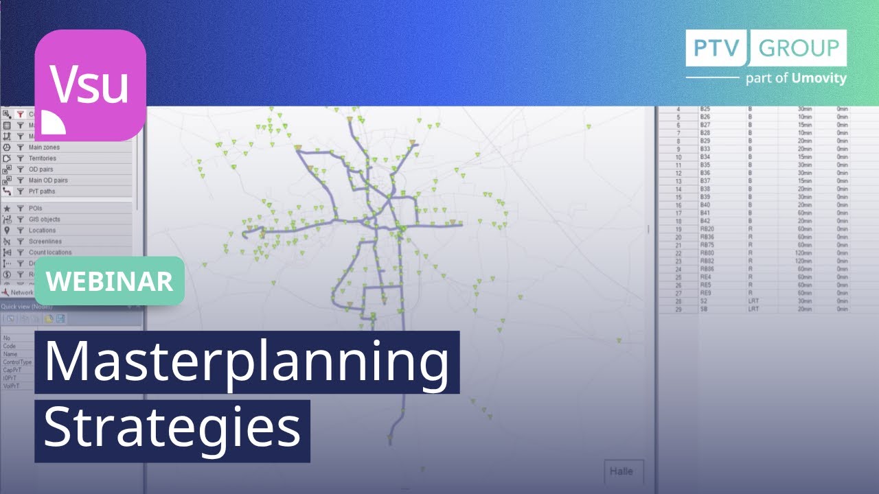 Masterplanning Strategies | PTV Visum | Webinar