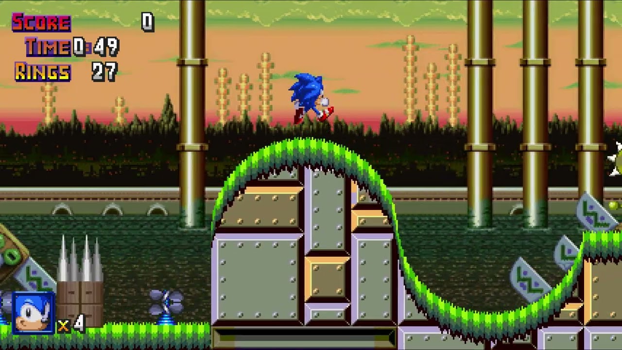 Mecha Green Hill Act 1 Gameplay | Sonic Hysteria Fan-Made (ATOH) | FT. @Sonic_Zone