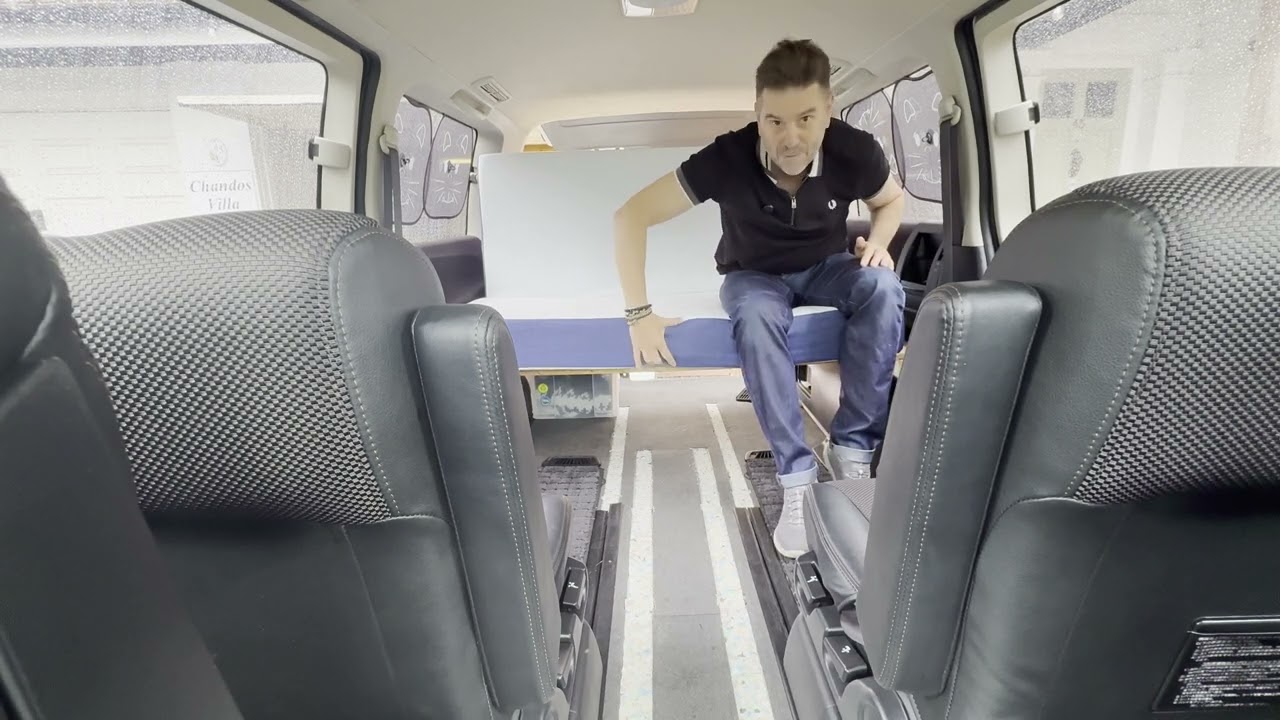 Part 7 - Nissan Elgrand E51 Highway Star Campervan Conversion Fixed Full Width Bed Mattress, Storage