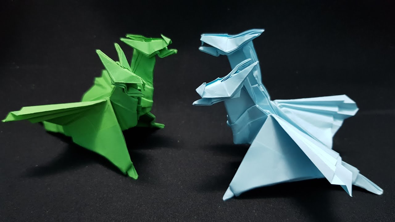 ORIGAMI - Gấp Rồng Hai Đầu || How To Make Paper Two Head Dragon