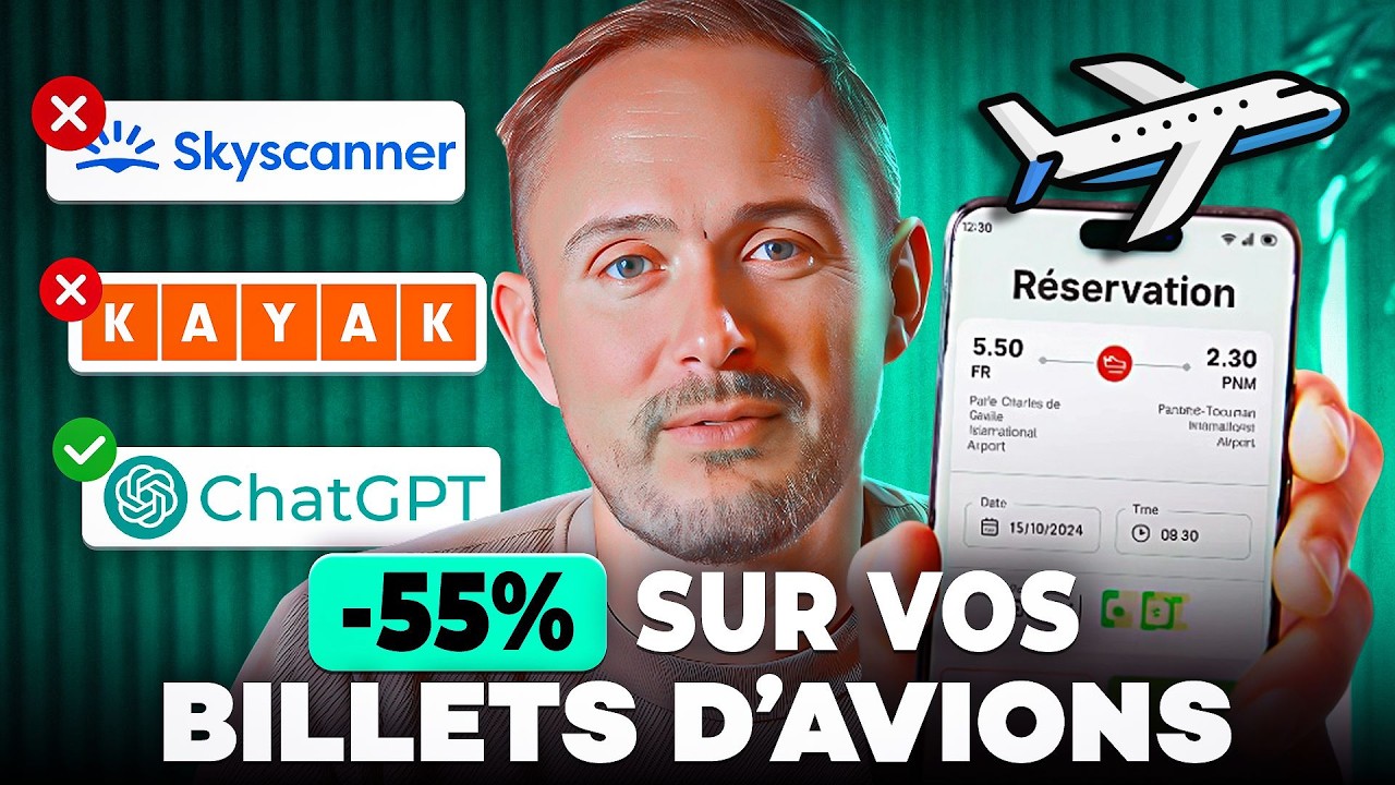 Comment ChatGPT me trouve des billets d’avion à -55% ✈️