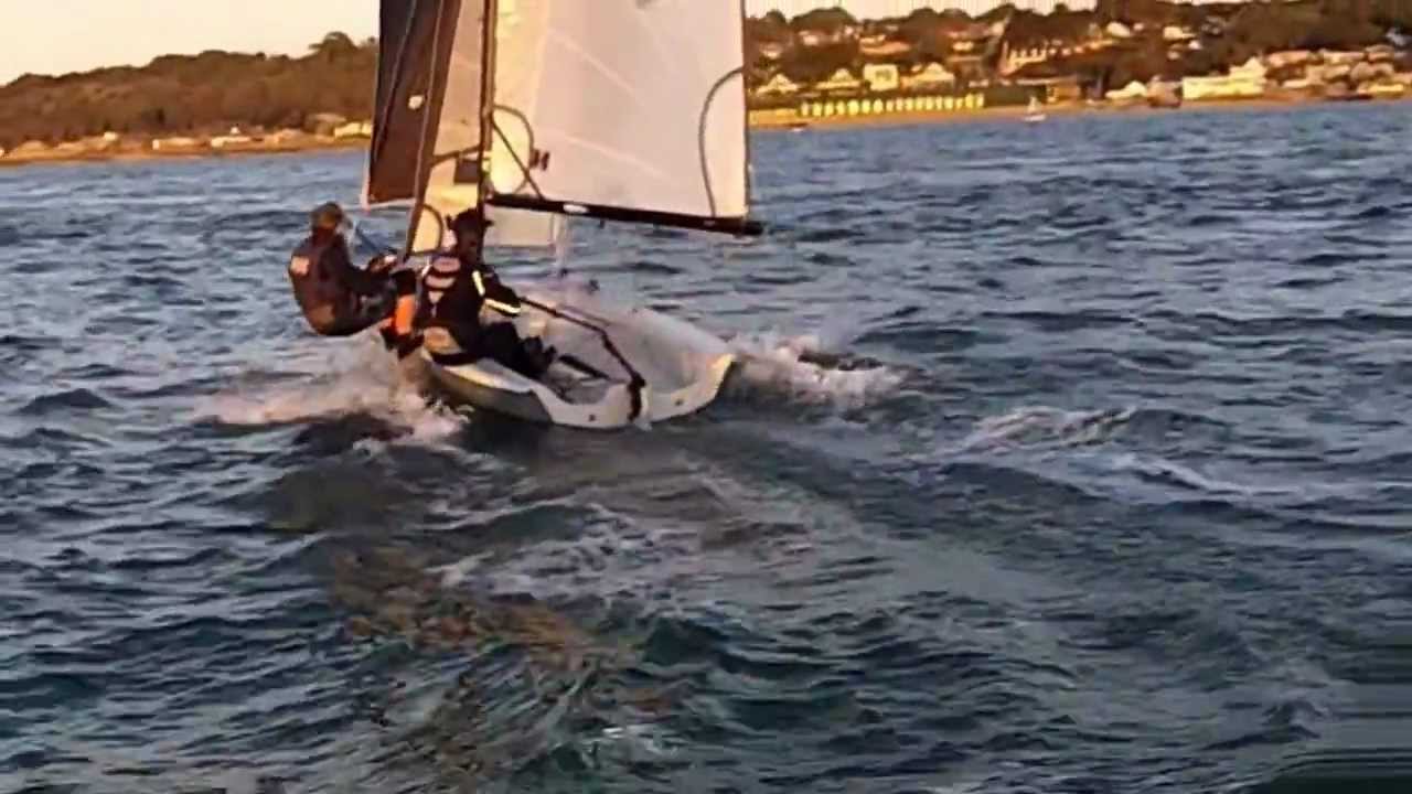 RS500 dinghy sailing Gurnard 14th sept 2012